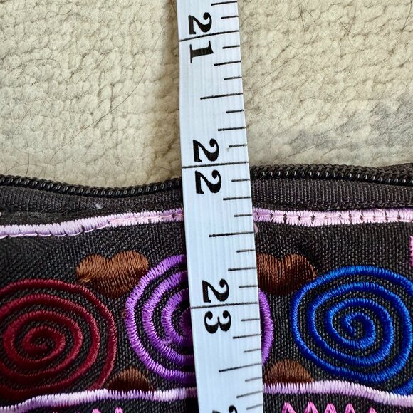 Purple and Pink Embroidered Hmong Crossbody Bag - Picture 10 of 10